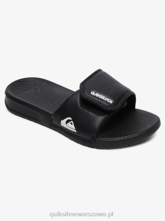 chłopcy Quiksilver 8-16 jasnych suwaków regulacji wybrzeża 4DBV2185 czarny biały