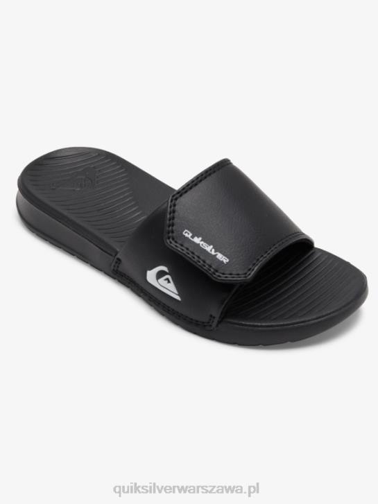chłopcy Quiksilver 8-16 jasnych suwaków regulacji wybrzeża 4DBV2185 czarny biały