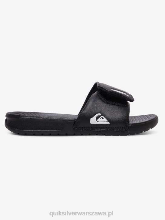 chłopcy Quiksilver 8-16 jasnych suwaków regulacji wybrzeża 4DBV2185 czarny biały