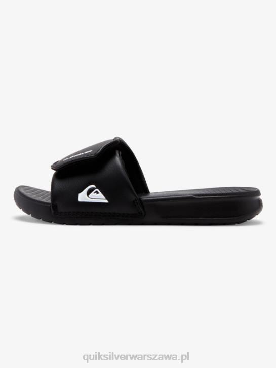 chłopcy Quiksilver 8-16 jasnych suwaków regulacji wybrzeża 4DBV2185 czarny biały