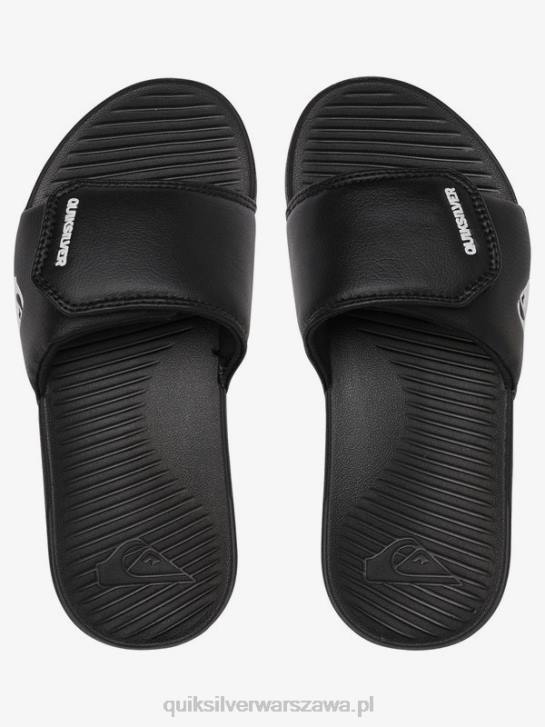 chłopcy Quiksilver 8-16 jasnych suwaków regulacji wybrzeża 4DBV2185 czarny biały