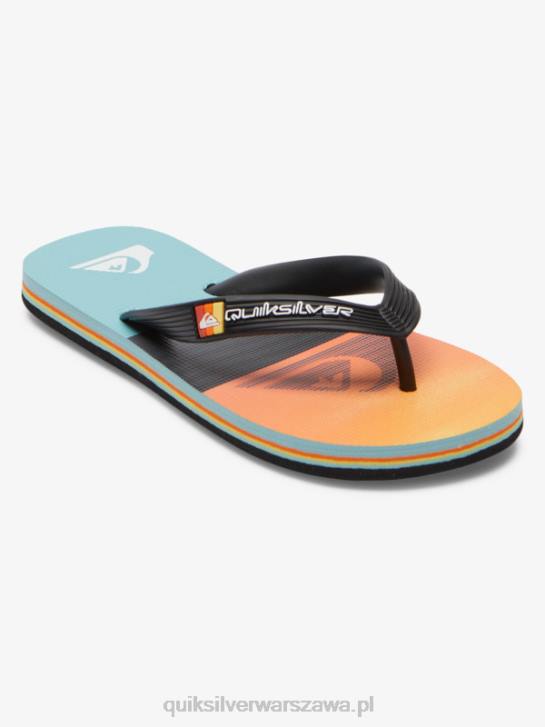chłopcy Quiksilver 8-16 klapek molokai 4DBV2021 czarny/pomarańczowy/szary
