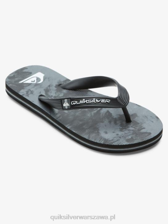 chłopcy Quiksilver 8-16 klapek molokai 4DBV2026 czarny szary