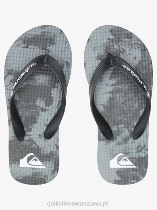chłopcy Quiksilver 8-16 klapek molokai 4DBV2026 czarny szary