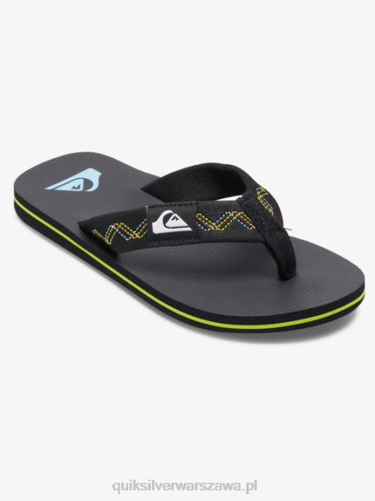 chłopcy Quiksilver 8-16 przeszytych sandałów molokai 4DBV2148 czarny zielony
