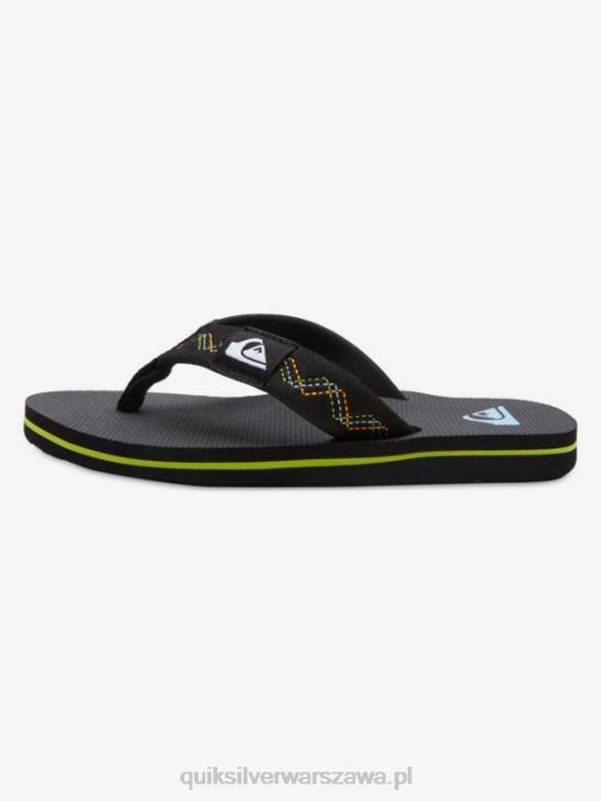 chłopcy Quiksilver 8-16 przeszytych sandałów molokai 4DBV2148 czarny zielony