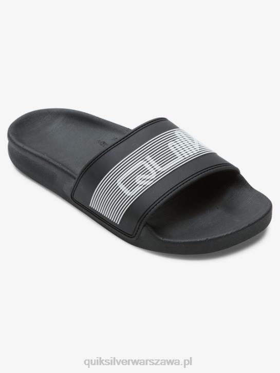chłopcy Quiksilver 8-16 sandały z napisem Rivi 4DBV2161 czarny