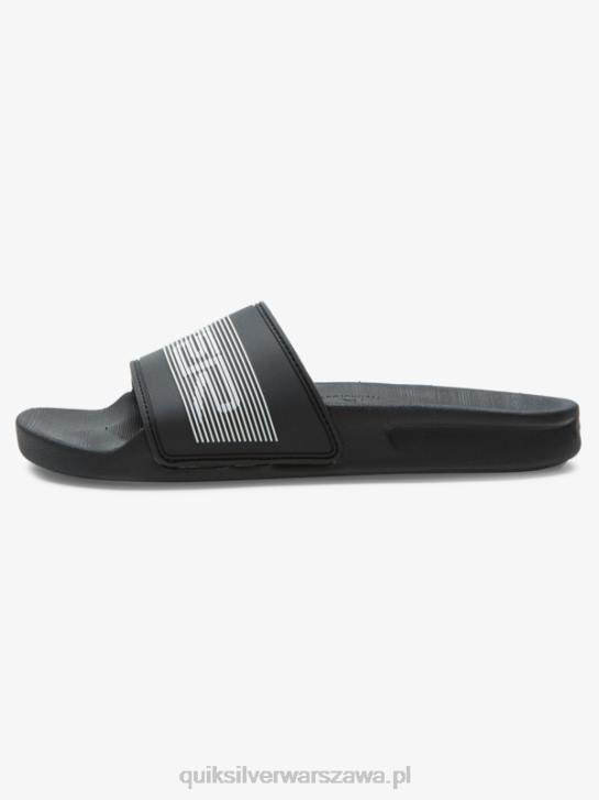 chłopcy Quiksilver 8-16 sandały z napisem Rivi 4DBV2161 czarny