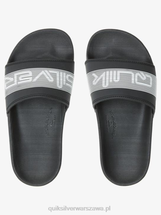 chłopcy Quiksilver 8-16 sandały z napisem Rivi 4DBV2161 czarny