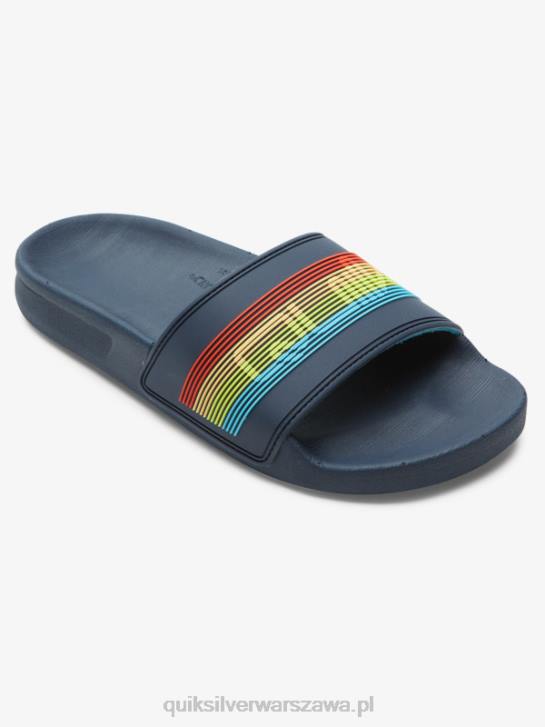 chłopcy Quiksilver 8-16 sandały z napisem Rivi 4DBV2162 niebieski 2