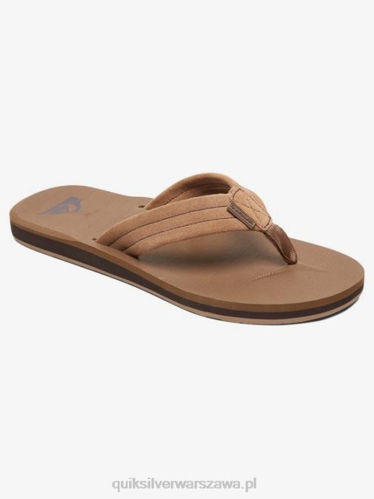 chłopcy Quiksilver 8-16 sandały z zamszowej skóry Carver 4DBV2282 jasnobrązowy - stały