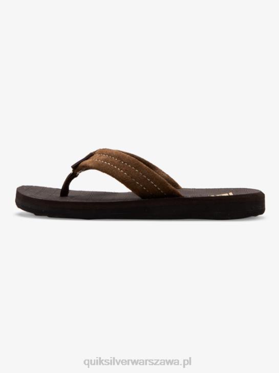 chłopcy Quiksilver 8-16 sandały z zamszowej skóry Carver 4DBV2283 demitasse - solidny
