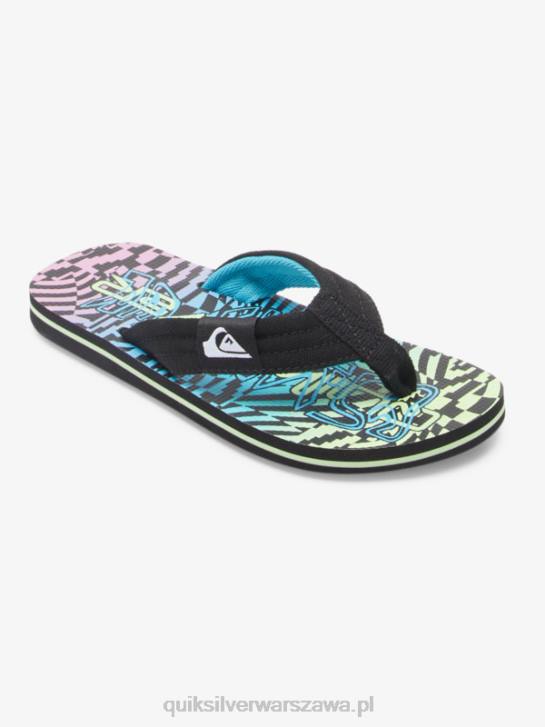 chłopcy Quiksilver Luźne sandały molokai 8-16 4DBV1990 czarny/różowy/niebieski