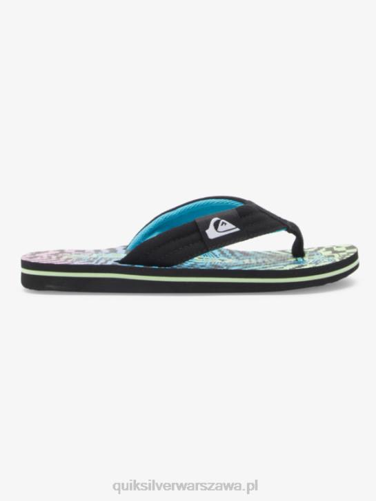 chłopcy Quiksilver Luźne sandały molokai 8-16 4DBV1990 czarny/różowy/niebieski