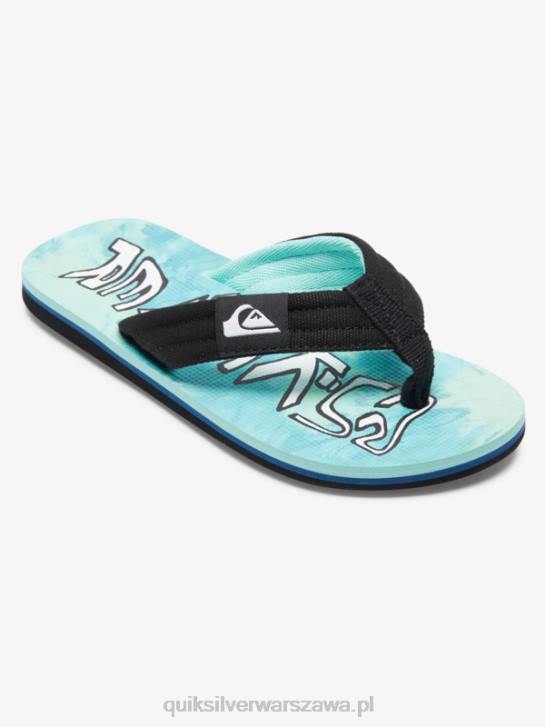 chłopcy Quiksilver Luźne sandały molokai 8-16 4DBV1994 zielony/niebieski/żółty