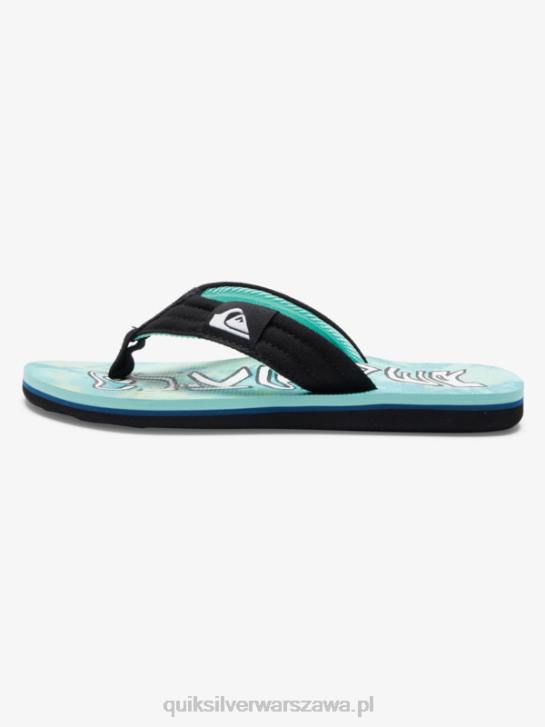 chłopcy Quiksilver Luźne sandały molokai 8-16 4DBV1994 zielony/niebieski/żółty
