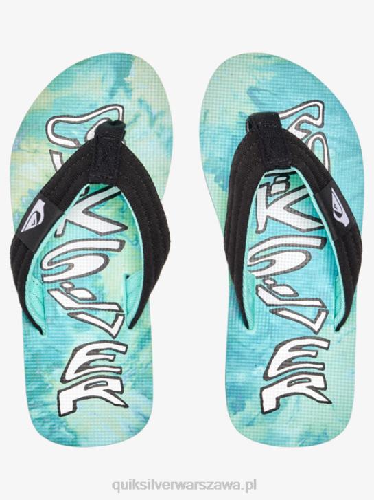 chłopcy Quiksilver Luźne sandały molokai 8-16 4DBV1994 zielony/niebieski/żółty
