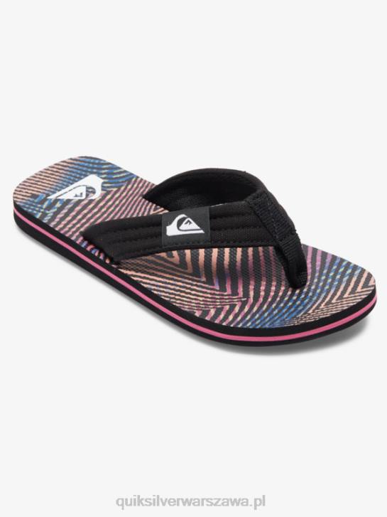 chłopcy Quiksilver Luźne sandały molokai 8-16 4DBV1995 czarny/pomarańczowy/szary