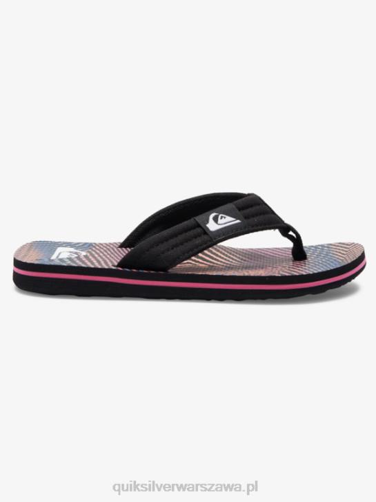 chłopcy Quiksilver Luźne sandały molokai 8-16 4DBV1995 czarny/pomarańczowy/szary