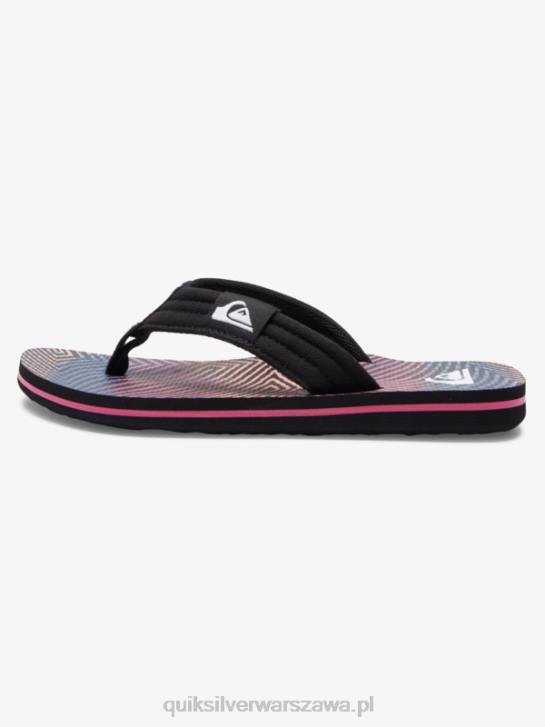 chłopcy Quiksilver Luźne sandały molokai 8-16 4DBV1995 czarny/pomarańczowy/szary