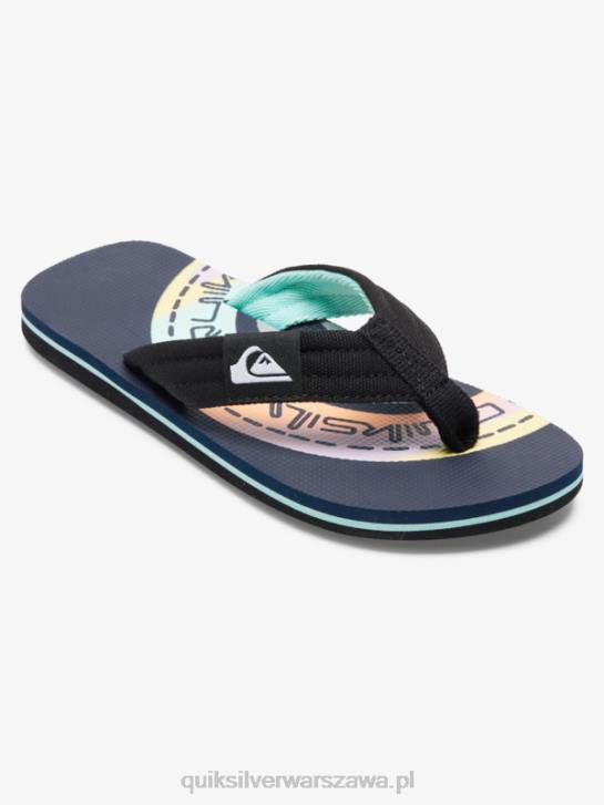 chłopcy Quiksilver Luźne sandały molokai 8-16 4DBV1997 niebieski/pomarańczowy
