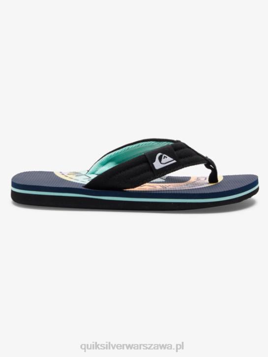 chłopcy Quiksilver Luźne sandały molokai 8-16 4DBV1997 niebieski/pomarańczowy