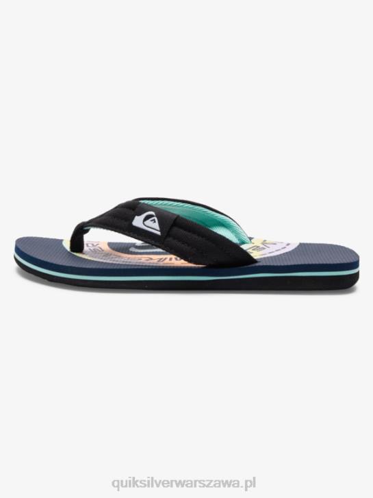 chłopcy Quiksilver Luźne sandały molokai 8-16 4DBV1997 niebieski/pomarańczowy