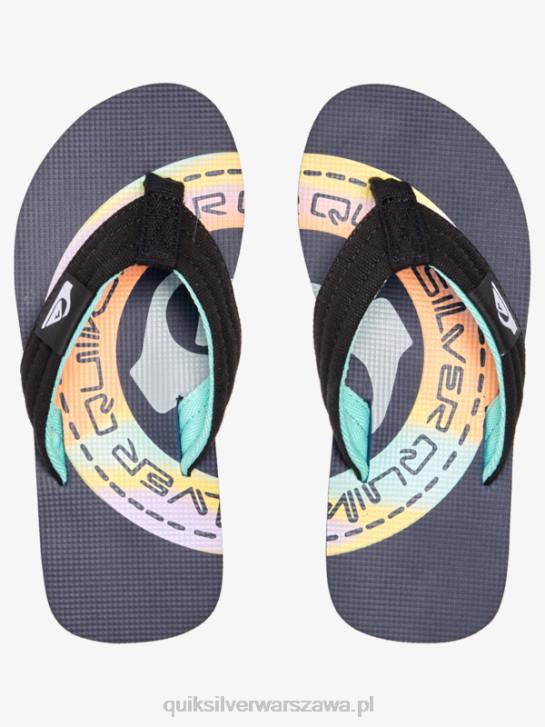 chłopcy Quiksilver Luźne sandały molokai 8-16 4DBV1997 niebieski/pomarańczowy