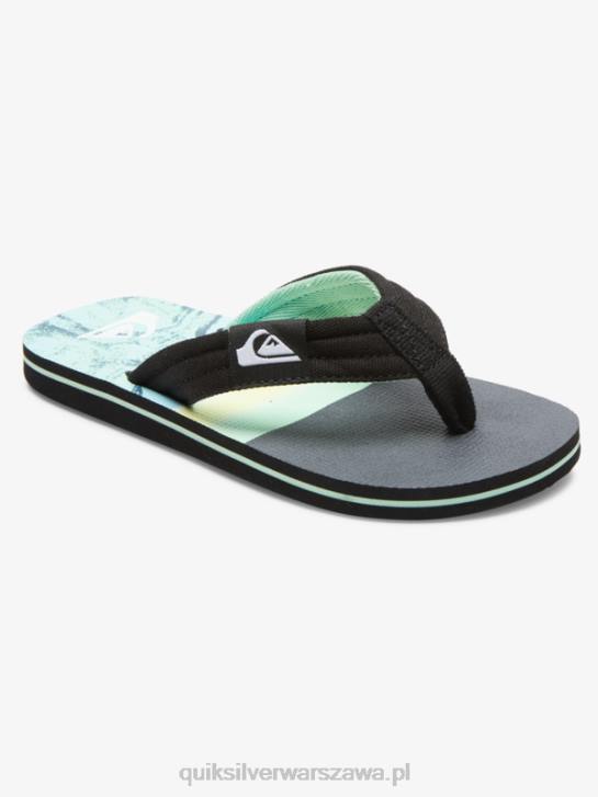 chłopcy Quiksilver Podstawowe sandały molokai 8-16 4DBV2249 zielony 1