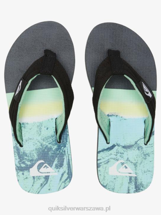chłopcy Quiksilver Podstawowe sandały molokai 8-16 4DBV2249 zielony 1
