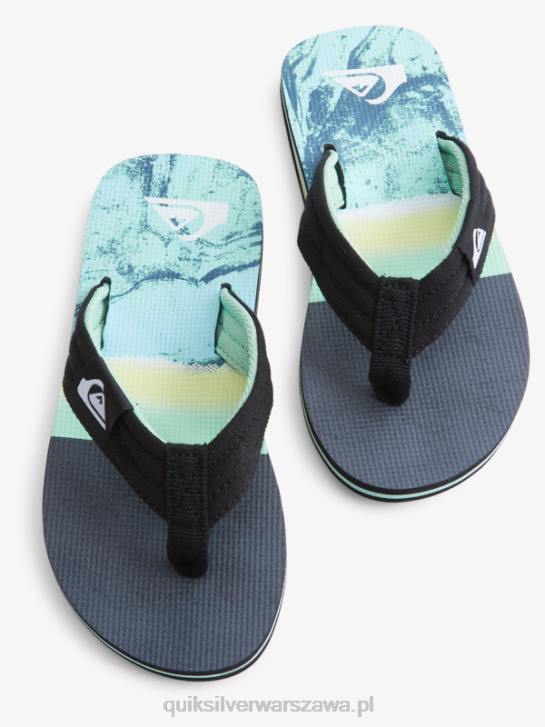 chłopcy Quiksilver Podstawowe sandały molokai 8-16 4DBV2249 zielony 1