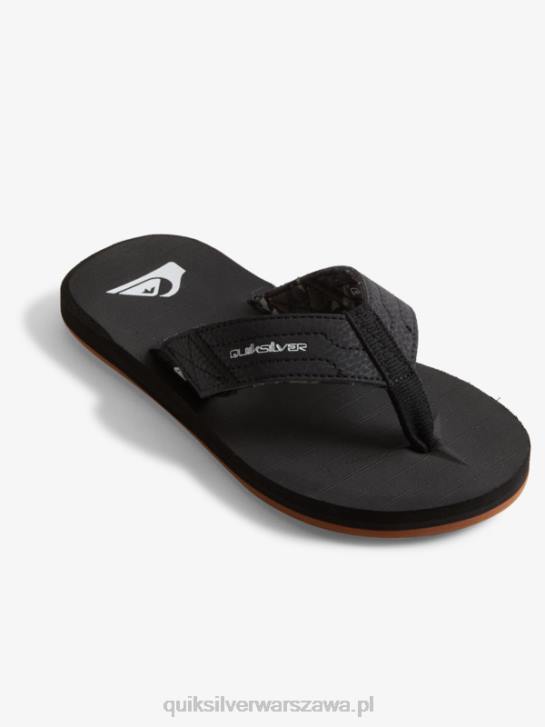 chłopcy Quiksilver Sandały Carver Switch 8-16 4DBV2210 czarny brązowy