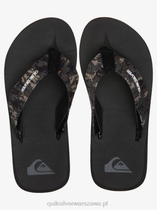 chłopcy Quiksilver Sandały Carver Switch 8-16 4DBV2210 czarny brązowy