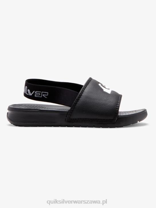 chłopcy Quiksilver sandały z paskiem w kolorze jasnego wybrzeża 4DBV2163 czarny biały