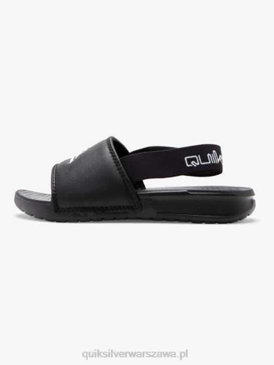 chłopcy Quiksilver sandały z paskiem w kolorze jasnego wybrzeża 4DBV2163 czarny biały