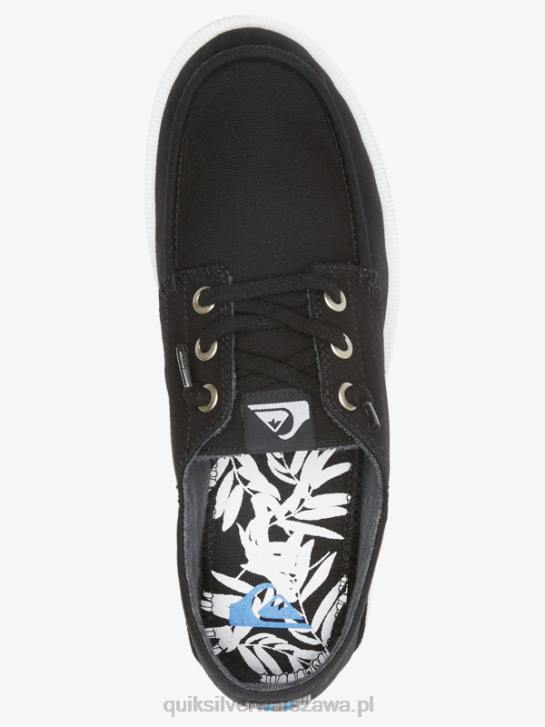 mężczyźni Quiksilver pogłębiane buty portowe 4DBV1884 czarny biały