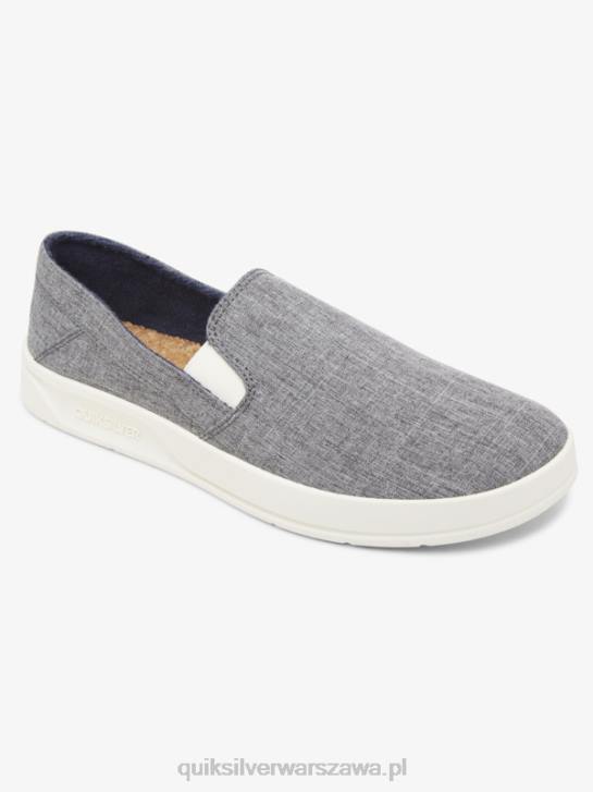 mężczyźni Quiksilver wsuwane buty Harbour Wharf 4DBV1291 szaro-biały