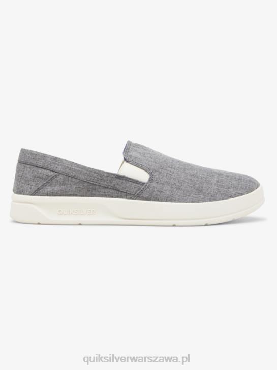 mężczyźni Quiksilver wsuwane buty Harbour Wharf 4DBV1291 szaro-biały