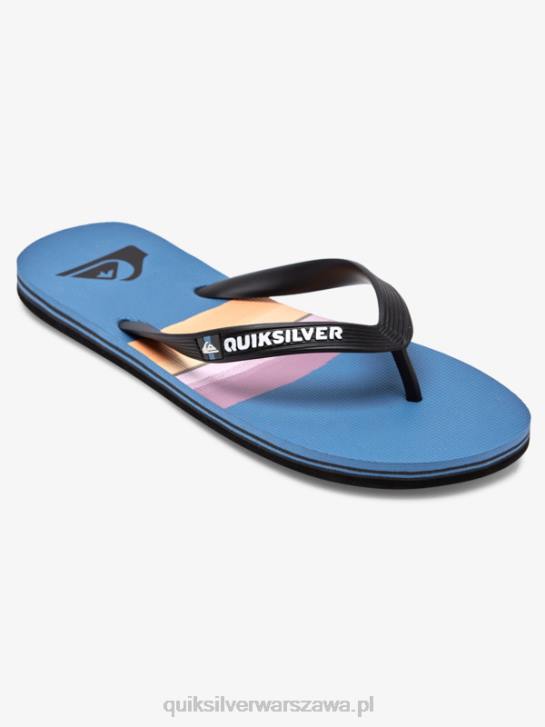 mężczyźni Quiksilver Japonki molokai w odcieniu żywicy 4DBV1789 czarny/niebieski/szary