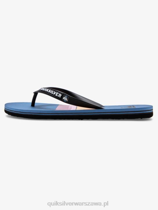 mężczyźni Quiksilver Japonki molokai w odcieniu żywicy 4DBV1789 czarny/niebieski/szary
