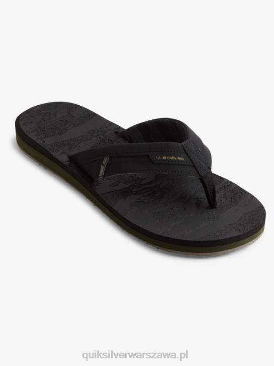 mężczyźni Quiksilver Sandały Island Oasis Squash Slide 4DBV1156 czarny