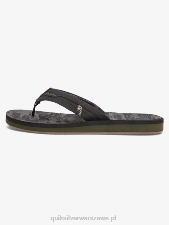 mężczyźni Quiksilver Sandały Island Oasis Squash Slide 4DBV1156 czarny