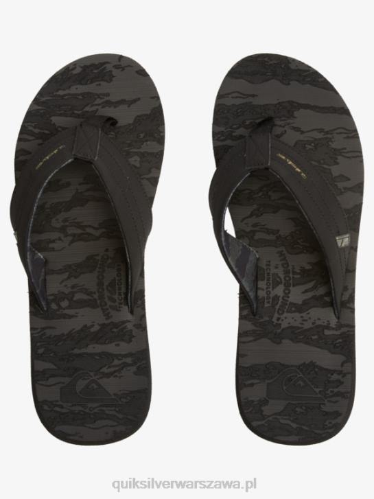 mężczyźni Quiksilver Sandały Island Oasis Squash Slide 4DBV1156 czarny