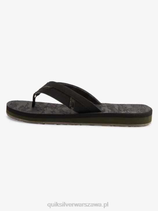 mężczyźni Quiksilver Sandały Island Oasis Squash Slide 4DBV1156 czarny