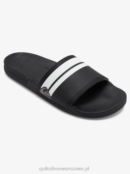 mężczyźni Quiksilver Sandały Rivi Slide 4DBV760 czarny biały