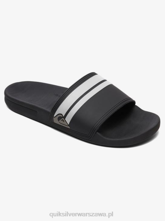 mężczyźni Quiksilver Sandały Rivi Slide 4DBV760 czarny biały