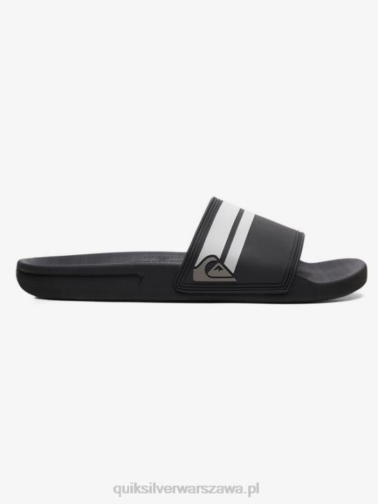 mężczyźni Quiksilver Sandały Rivi Slide 4DBV760 czarny biały