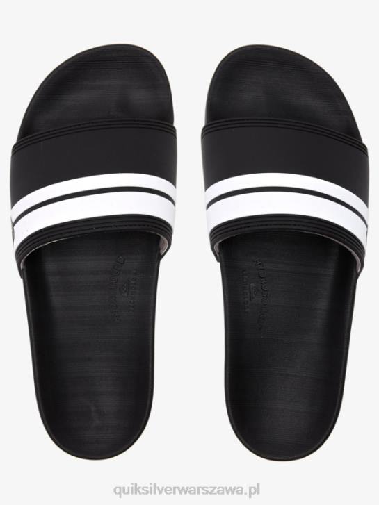 mężczyźni Quiksilver Sandały Rivi Slide 4DBV760 czarny biały
