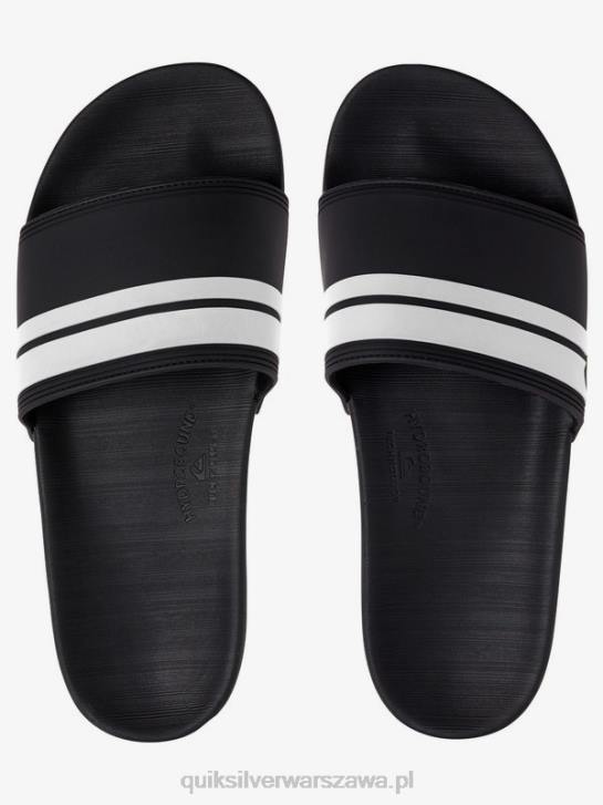 mężczyźni Quiksilver Sandały Rivi Slide 4DBV760 czarny biały