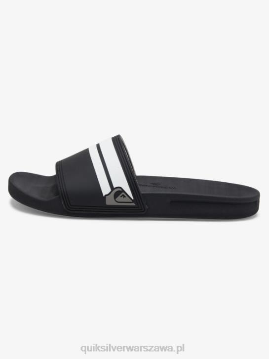 mężczyźni Quiksilver Sandały Rivi Slide 4DBV760 czarny biały